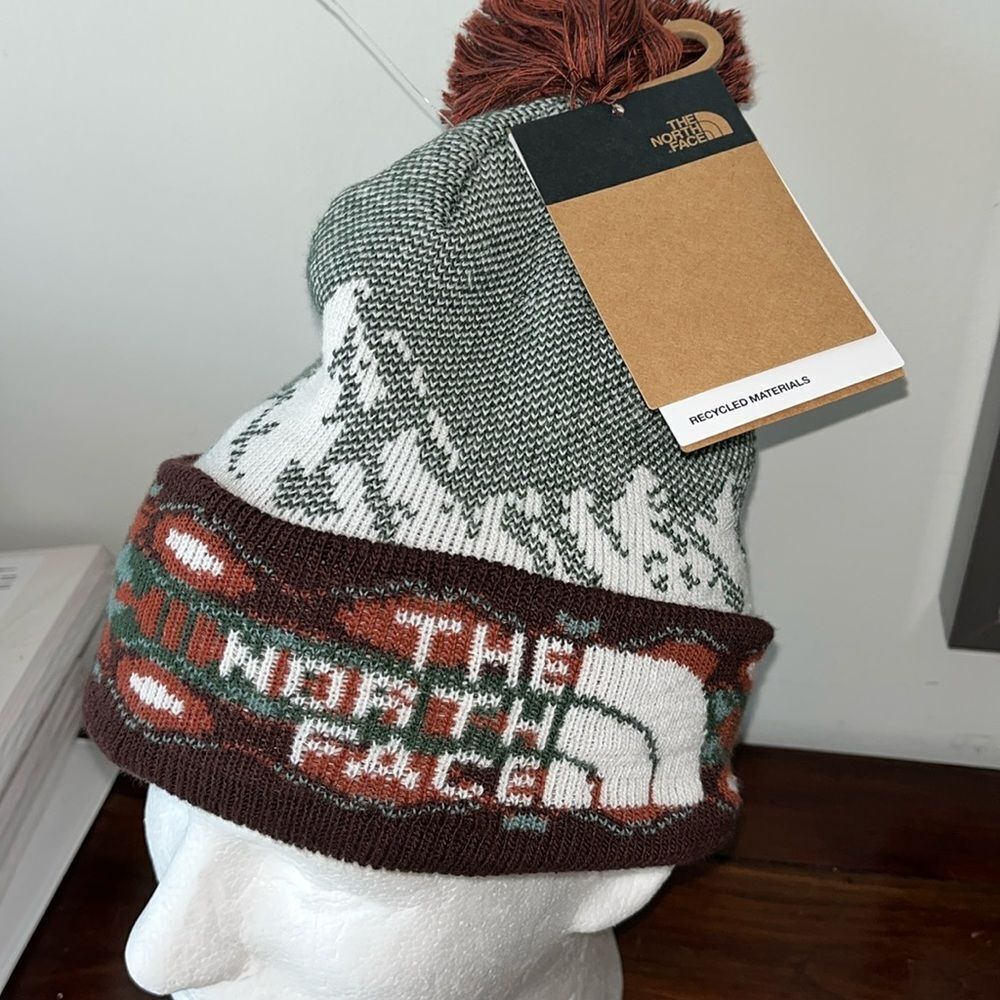 The North Face Snowy Mountains Half Dome Cuff Knit Beanie Hat Cap Ski Snowboard